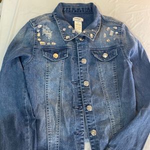 Bebe Girls Demin Jacket with Sparkles